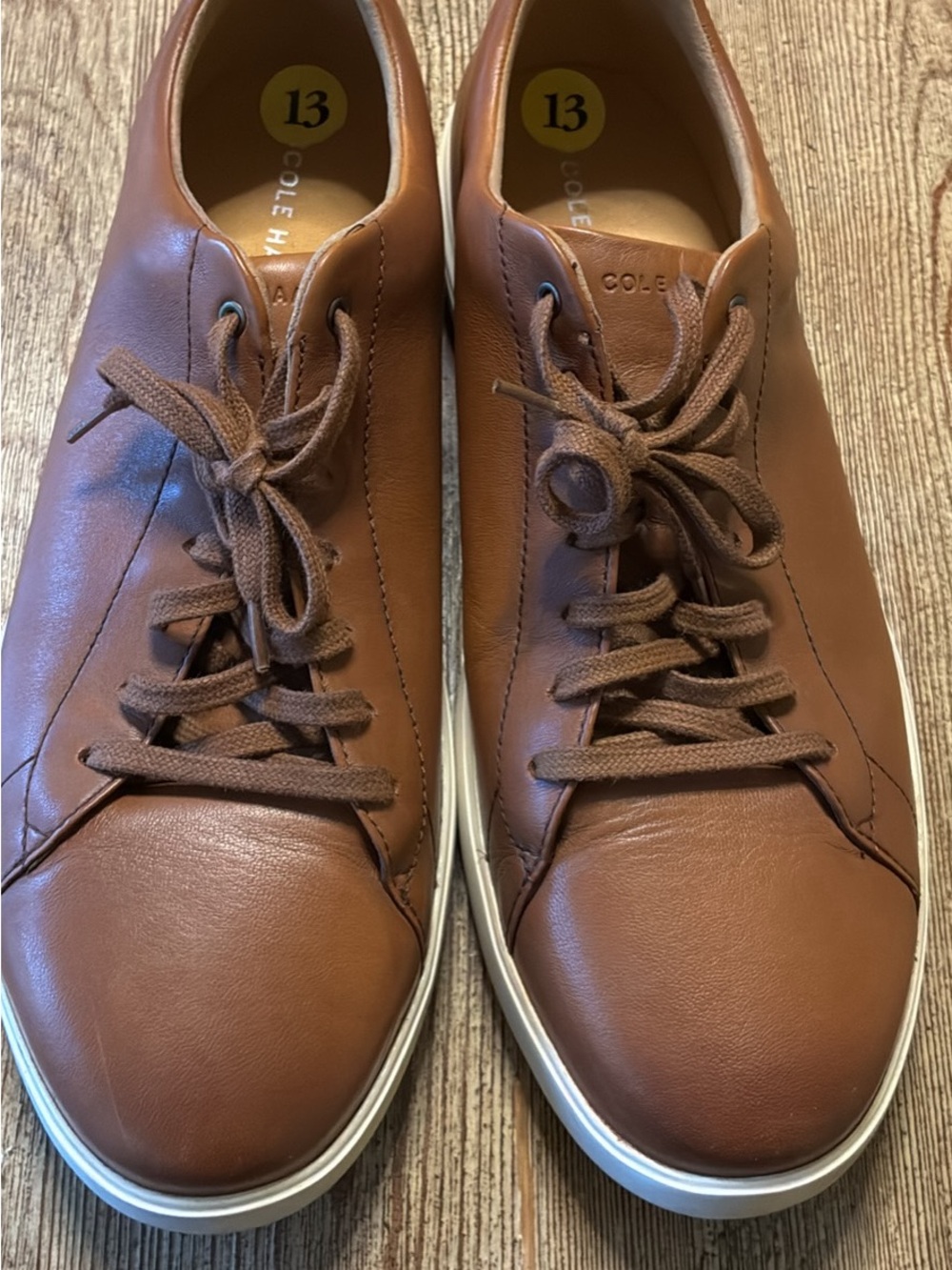 Cole Haan Brown Leather Men’s Lace-Up Sneakers